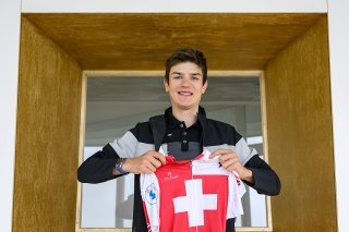 Alexandre Balmer sera le leader de la jeune équipe nationale sur le Tour de Romandie KEYSTONE/JEAN-CHRISTOPHE BOTT